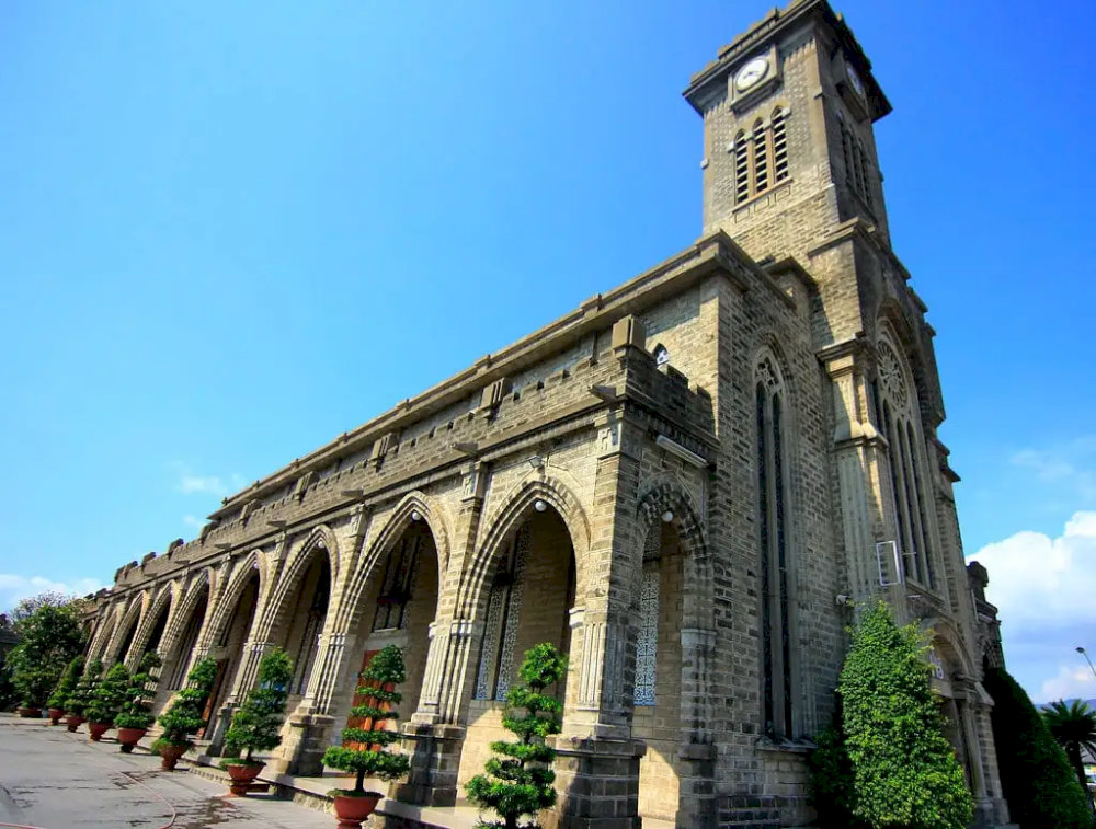 Nha Trang Cathedral’s design is distinguished by three distinct architectural sections